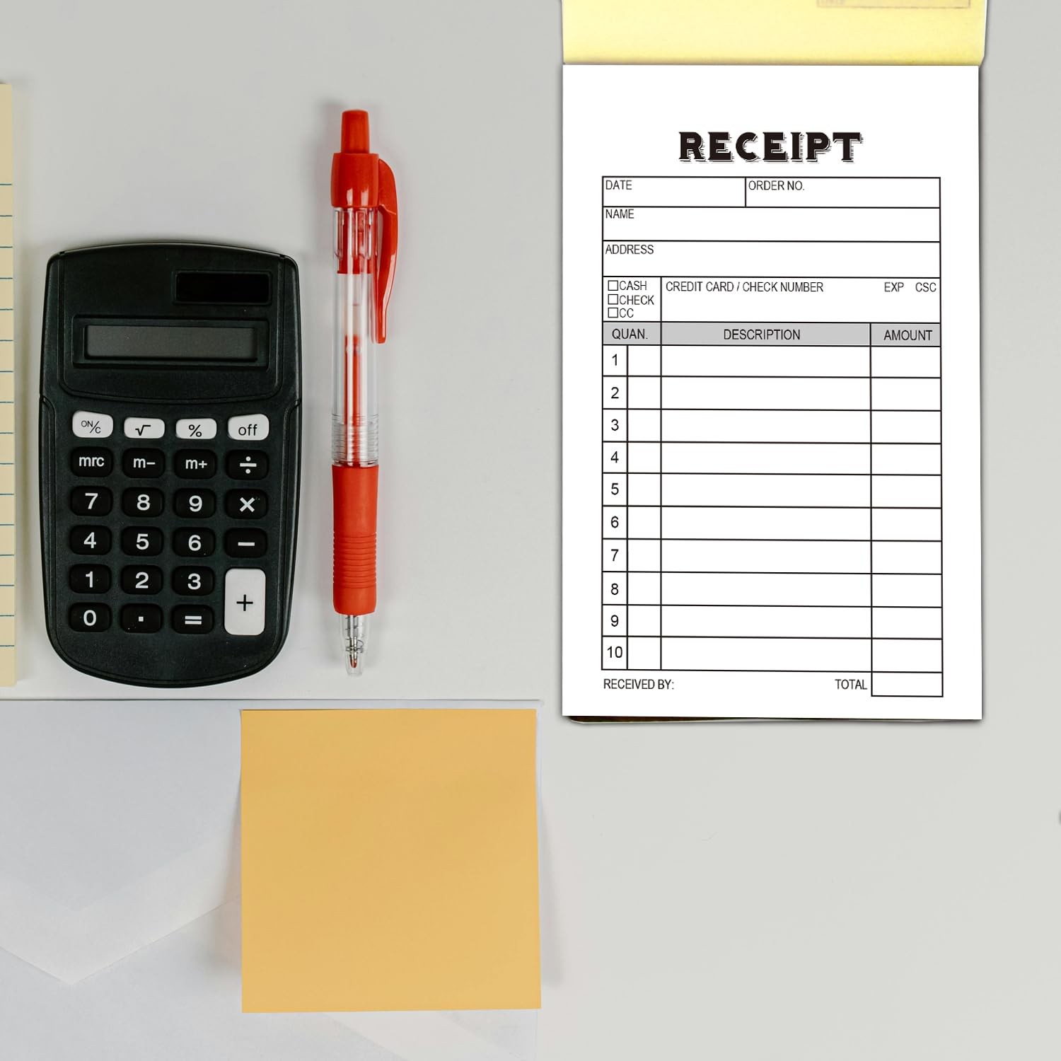 2-Pack Receipt Pad, Sales Receipt Form, Order Book, Invoice Booklet for Small…