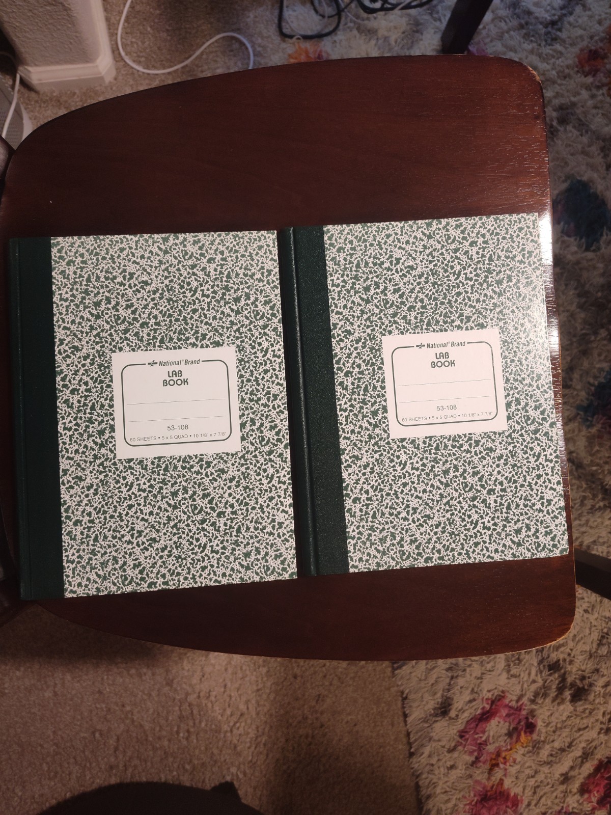 National 53-108 Lab Book, 10-1/8 x 7-7/8″, 60 Sheets, 5×5 LOT OF 2 NEW