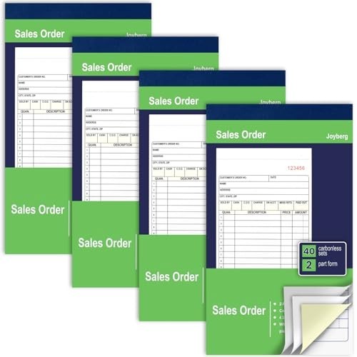 4 Pack Receipt Book, 4.17inx7.2in Receipt Book with Carbon Copies, 2-Part …