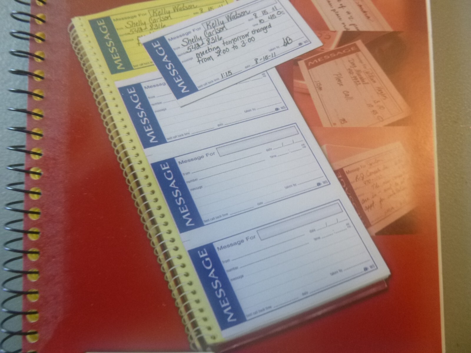 Adams phone messages book, SC1153WS, Write ‘N Stick, 2 part, 200 carbonless sets