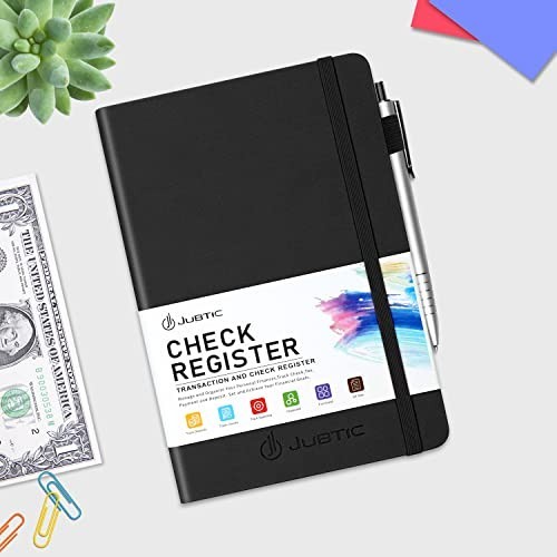 A5 Check Register Ledger Log Book for Personal Finances, Payments & Transactions