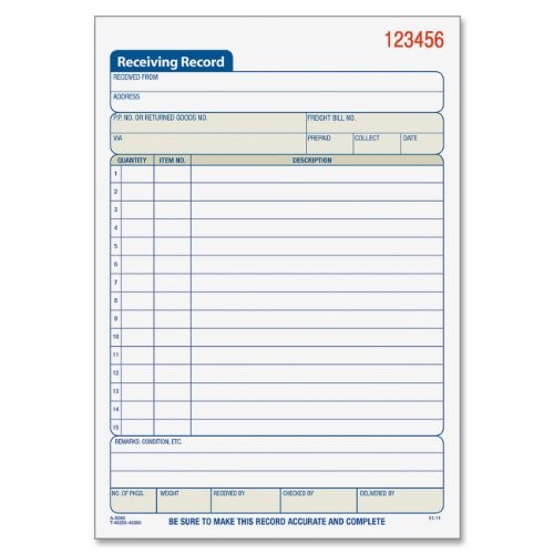 Adams DC5089 Receiving Record Book 50 Sheets Carbonless 8.43″x5.56″