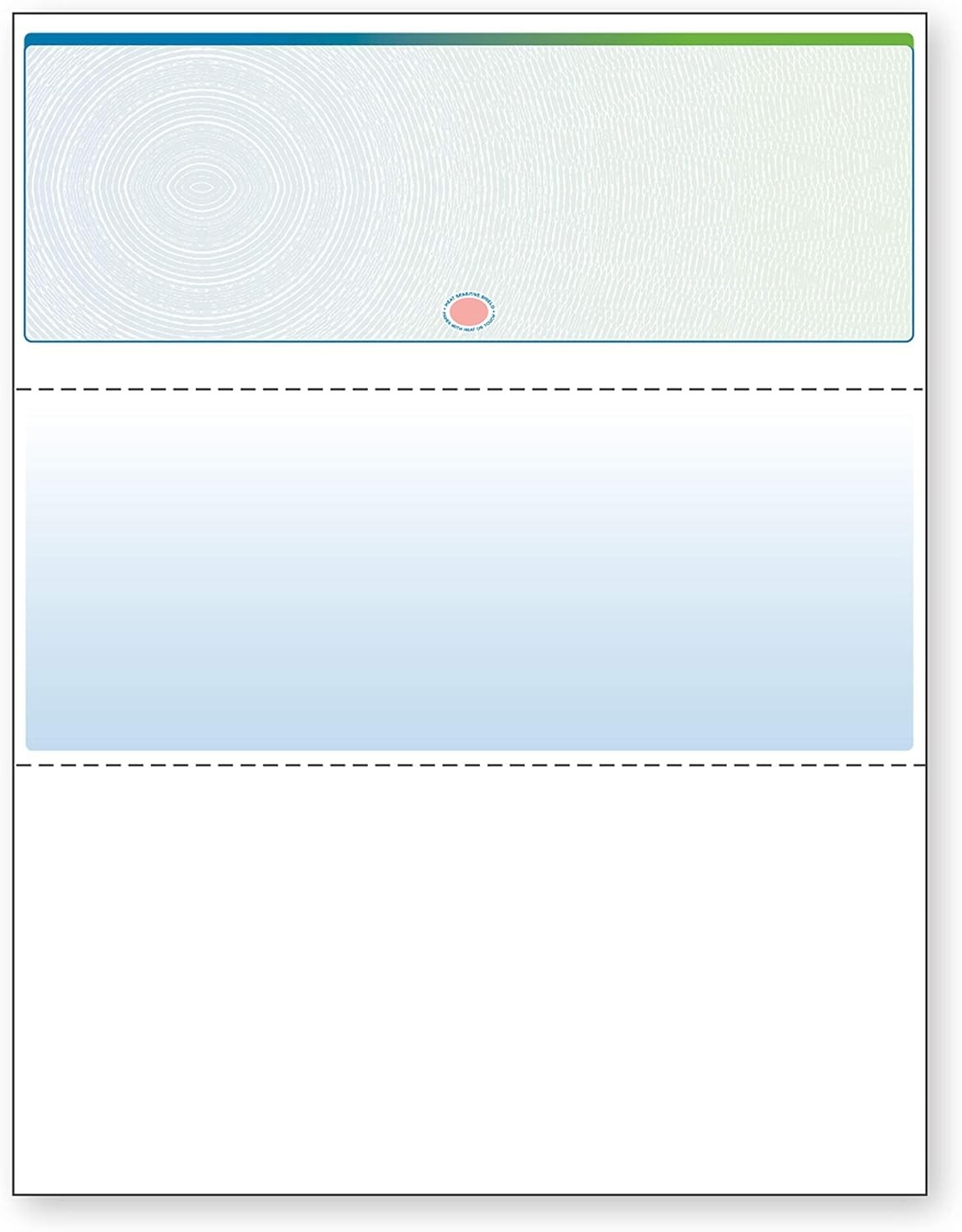 Easy Print Blue/Green Galaxy Check Paper – 500 Sheets with 13 Security Features
