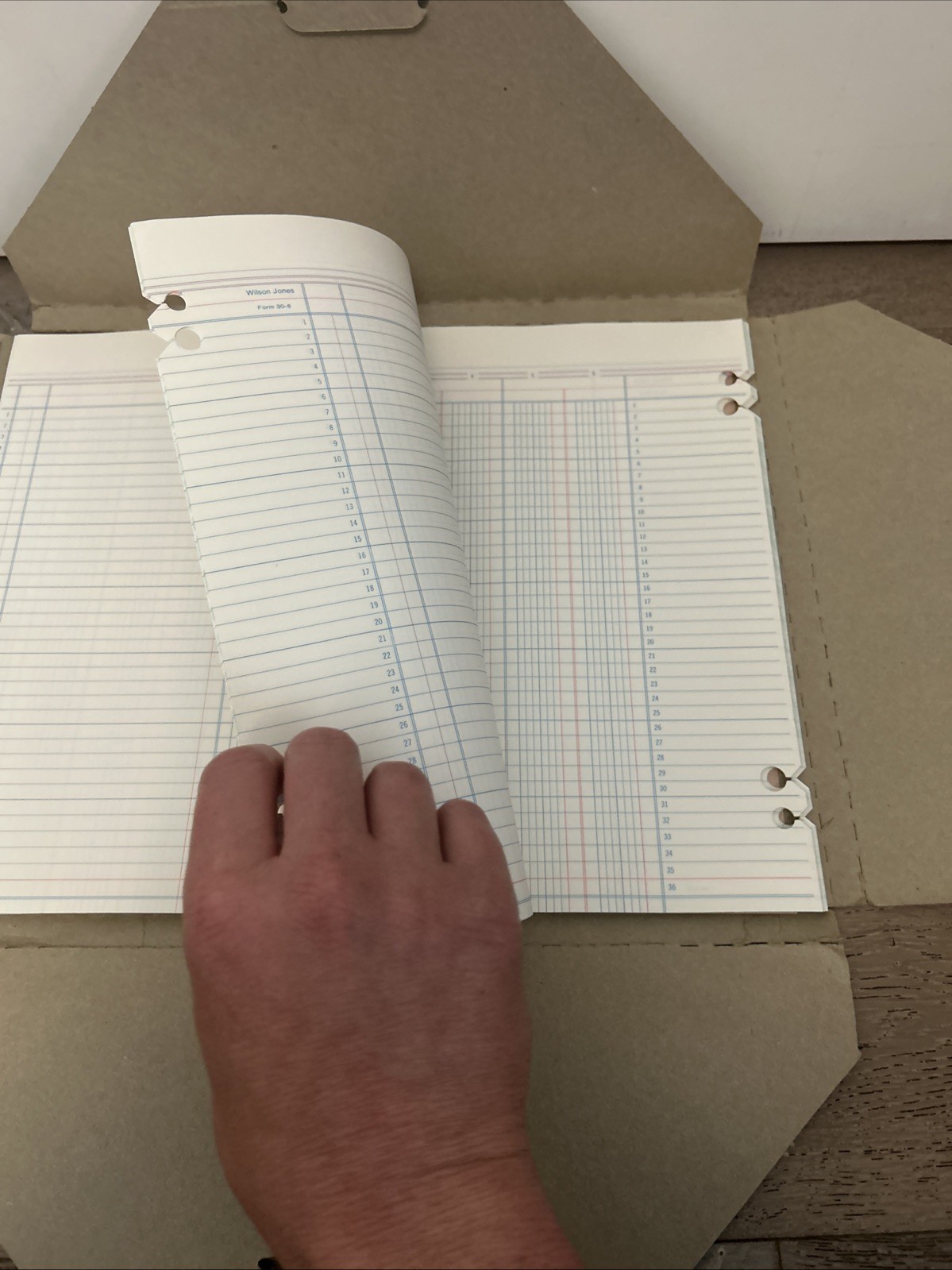 Wilson Jones Accounting Sheets 6 Columnar 11×14 35 Unused Loose Sheets
