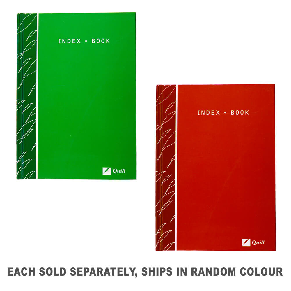 High Quality Quill Hard Cover Casebound Ruled Index Book A to Z A5 148 x 210mm