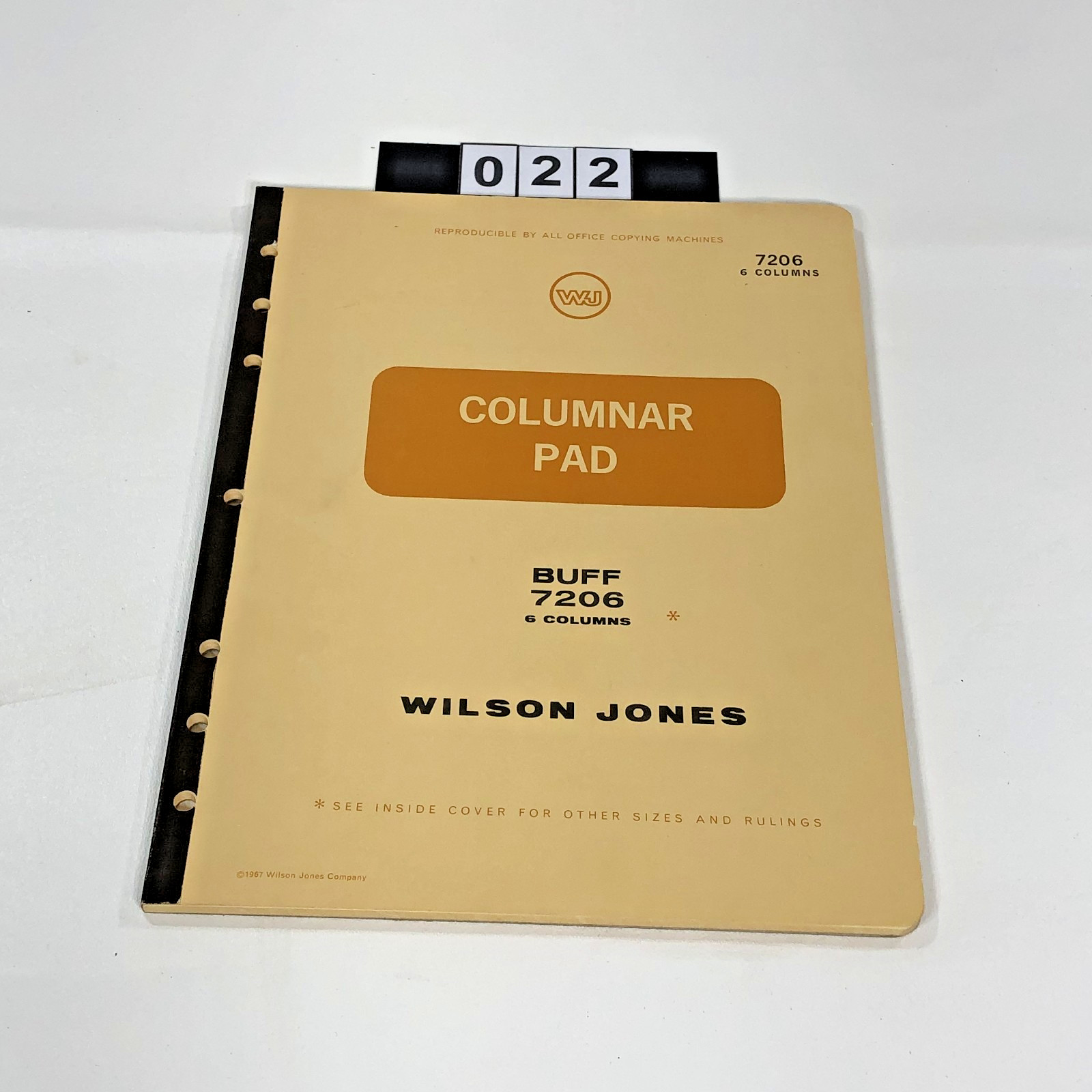 Vintage Wilson Jones Columnar Pad #7204, 11″ x 8.5″, 4 Columns, 23 Pages Remain