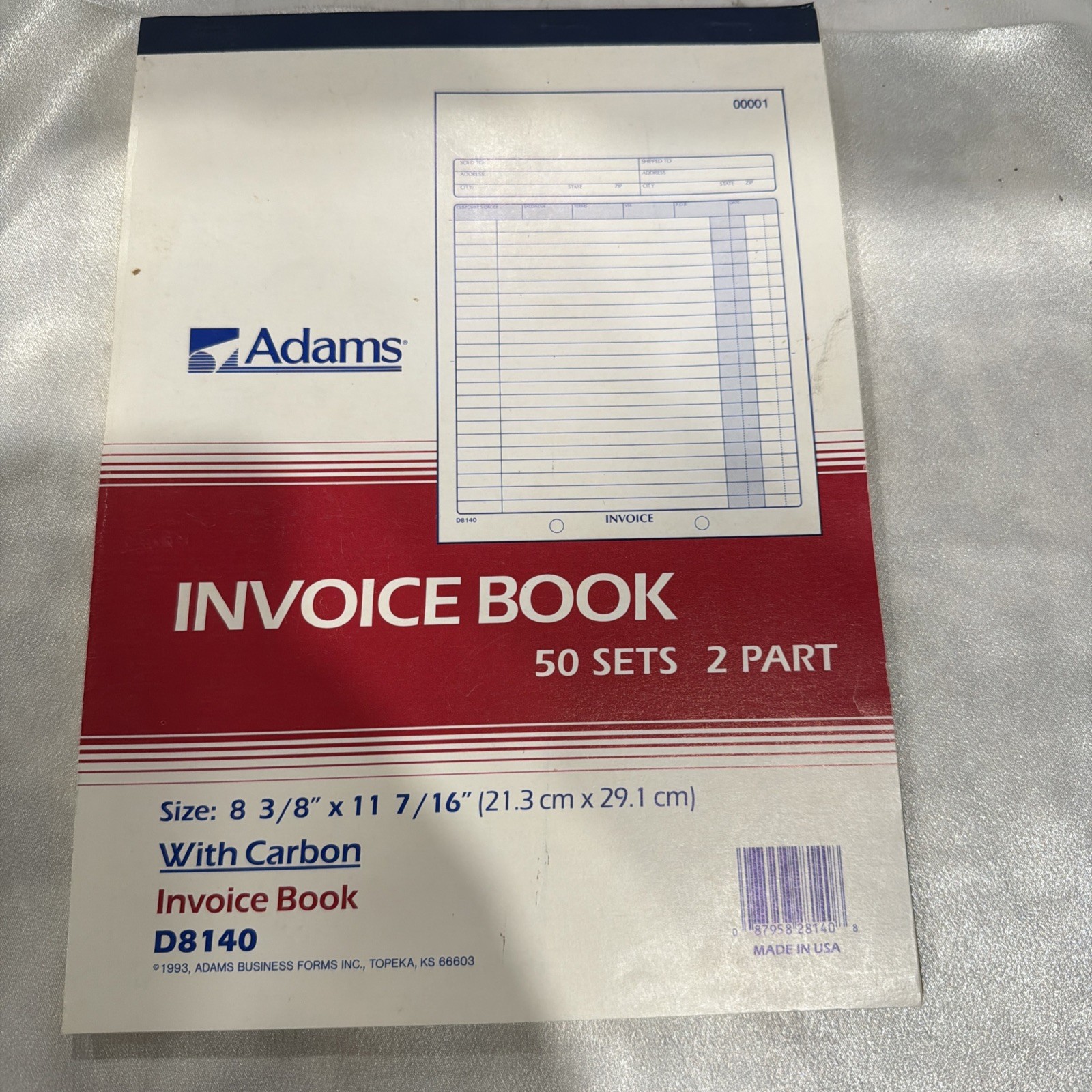 1993 Adam’s Business Forms Invoice Book
