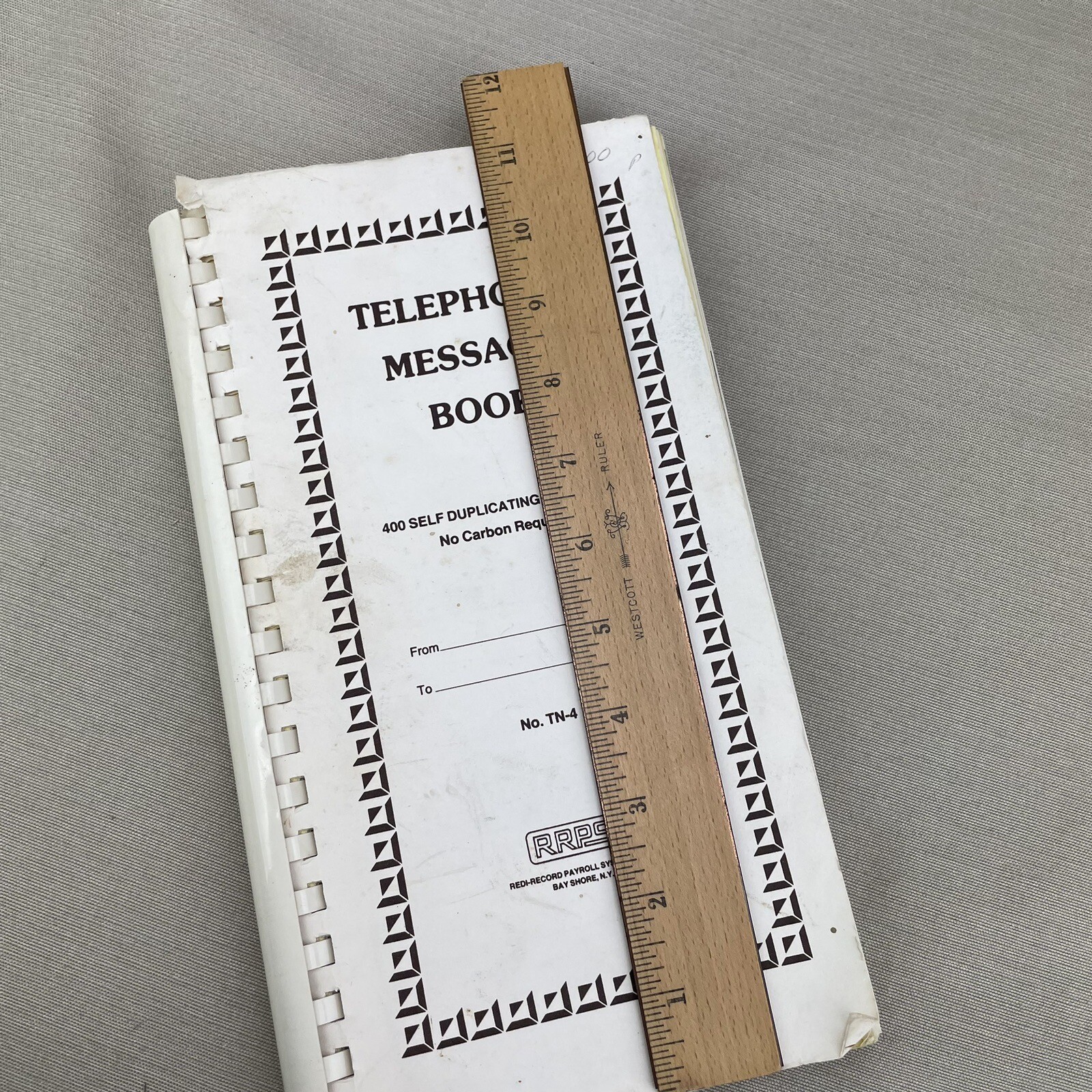Telephone Message Memo Book Vintage Self Duplicating ~No Carbon~ RRPS TN-4