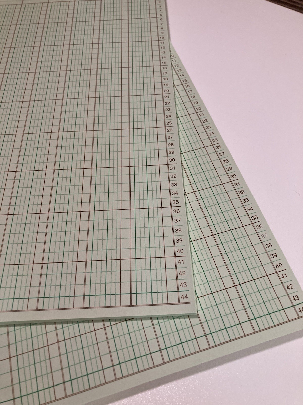Accounting/Bookkeeping Column Ledger 44 Lines 14”x8.5” Sheets 8 Rows 150 Sheets