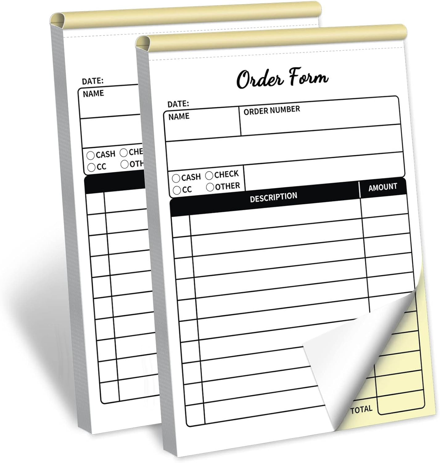 Receipt Book,Handheld 2-Part Carbonless,4X5.5 Inches, Carbon Duplicate Copy Sale