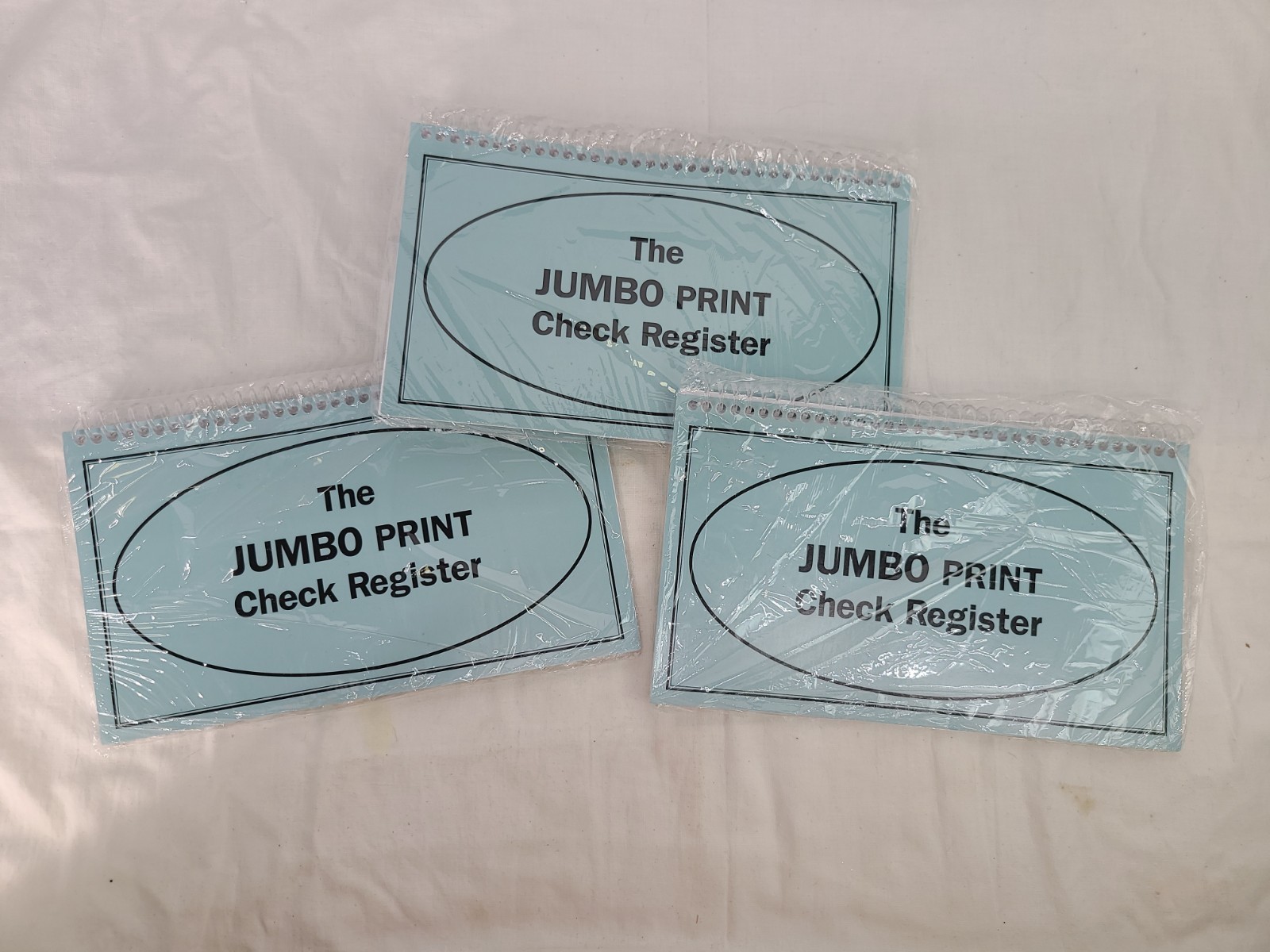 NISP Lot Of 3 Walter Drake Jumbo Print Check Register Books Spiral Bound