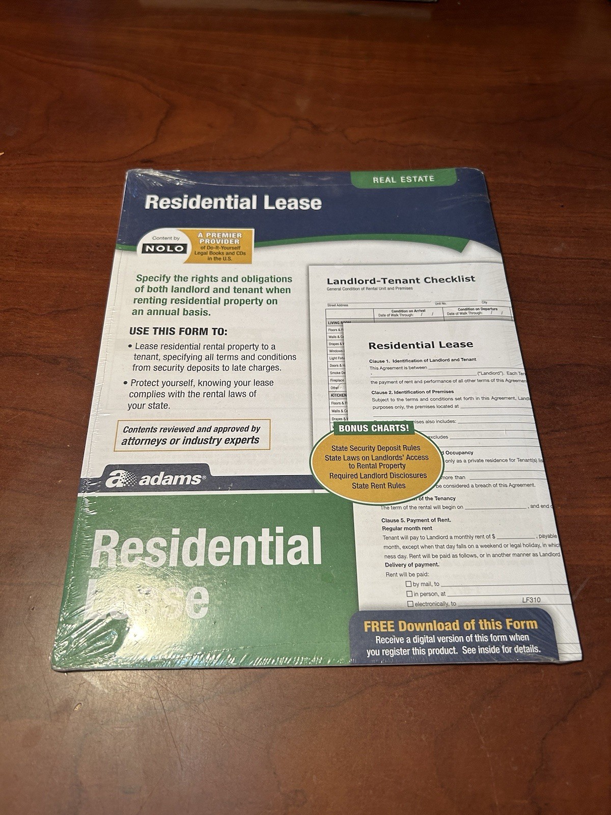 Adams Residential Lease Forms Complete Kit Printable and Fillable Templates