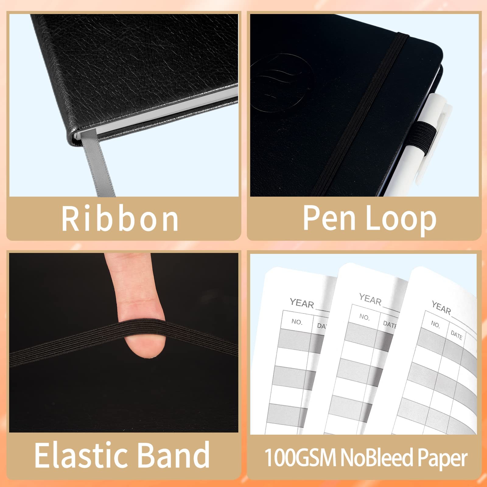 Blugool Check Registers Personal Checkbook Ledger 5.8×8.3 Black