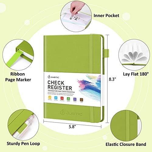 A5 Check Register Ledger Log Book for Personal Finances, Payments & Transactions