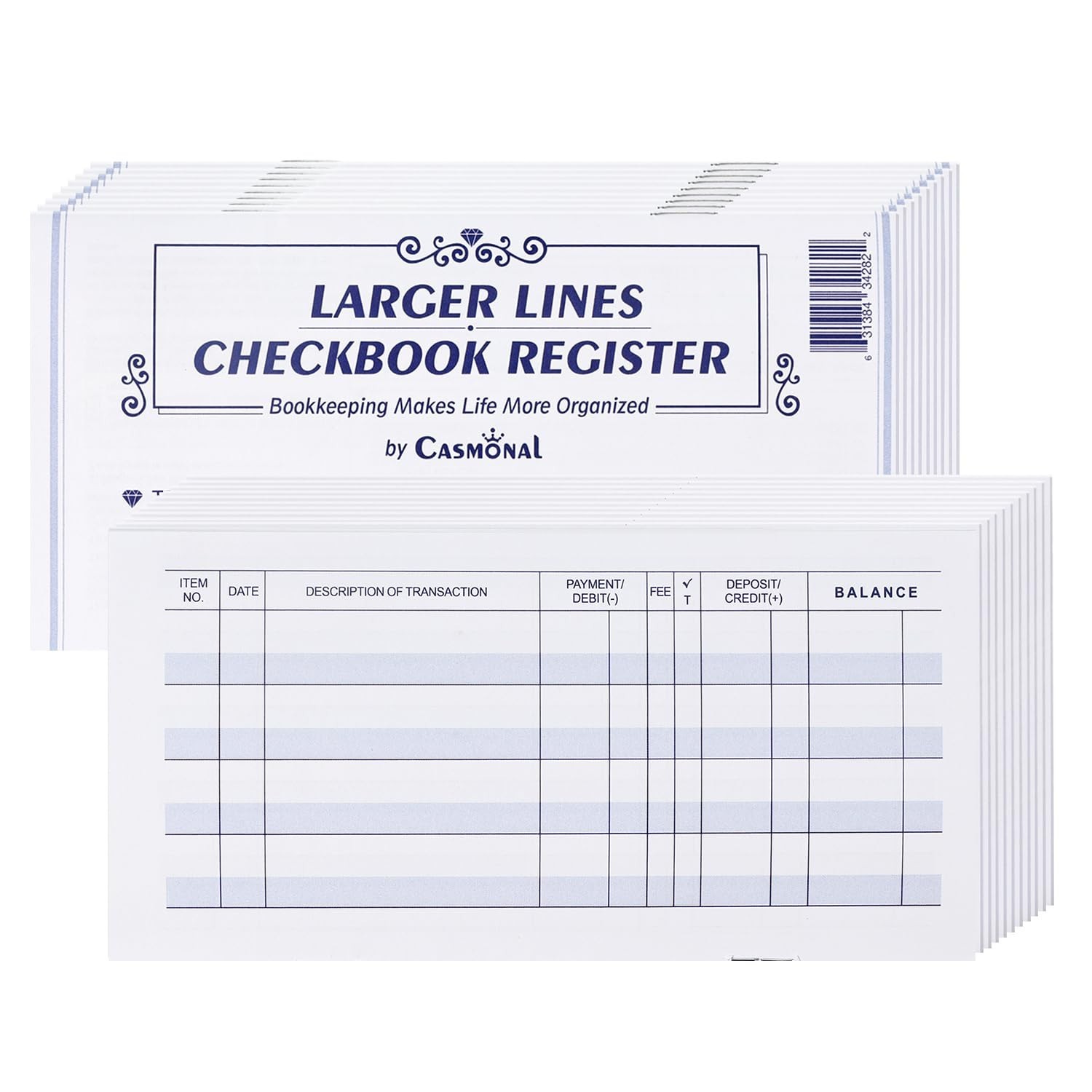 Check Register Book 32PCS Large Line Ledger For Personal Business Transaction Tr