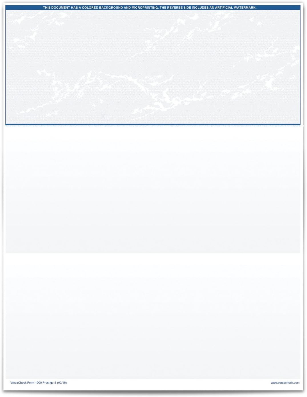 Secure Checks – 500 Blank Business Voucher Checks – Blue Prestige S