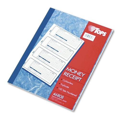 Cardinal Brands TOP46808 Receipt Book 3-Part Carbonless 7.25″x2.75″