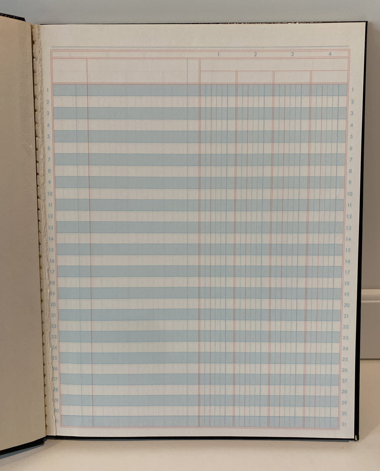 Simplex 4 Column National Blank Book 91-524 4 Column, 9-1/4 x 7″, 62 Pages USA