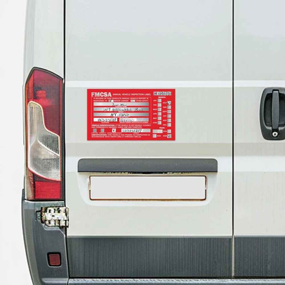 30Pack DOT Annual Vehicle Inspection Forms and Stickers,30-Pk 3-Ply Vehicle Insp