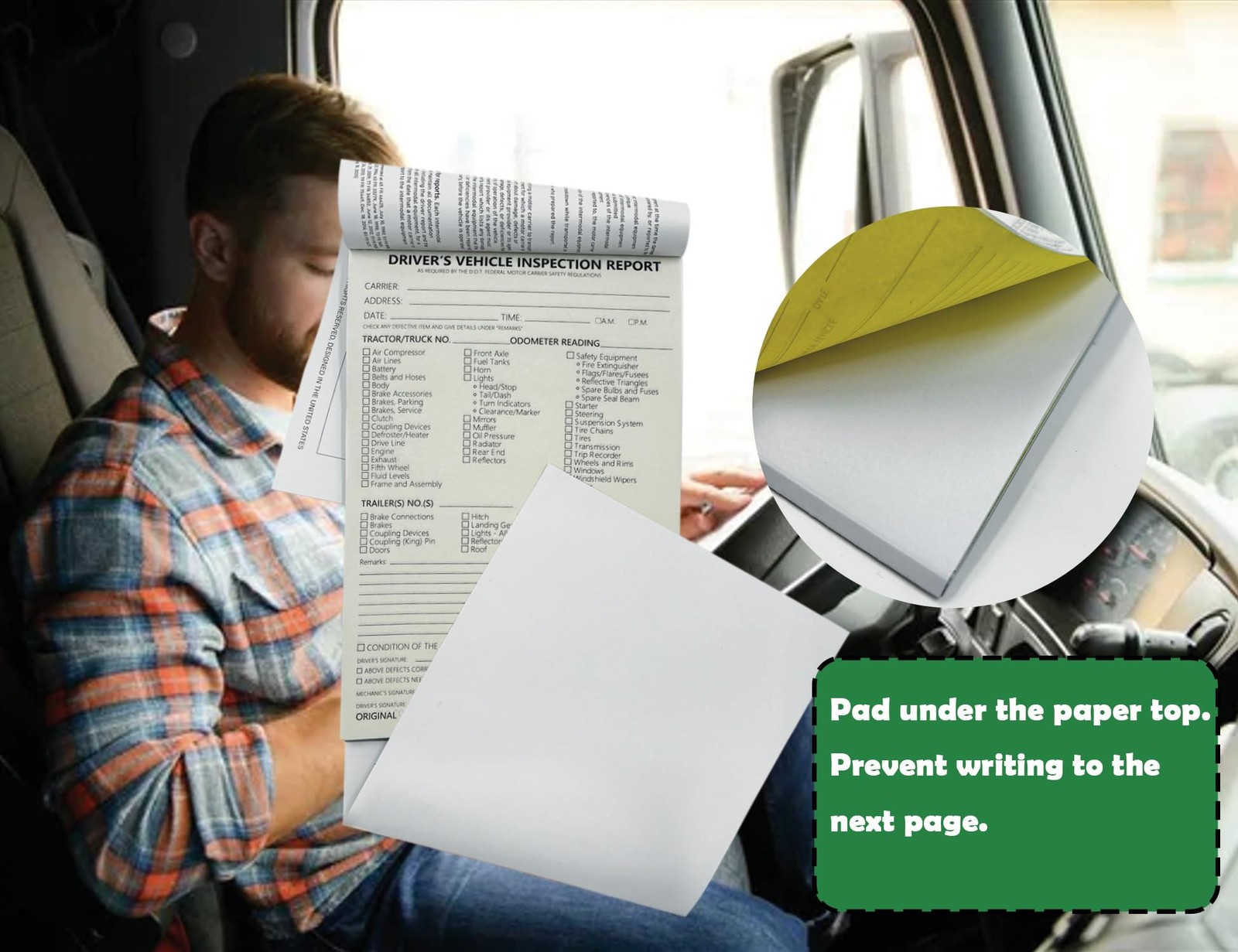 Detailed Driver’s Vehicle Inspection Report 10 Pack Book 21cm*14cm*6cm