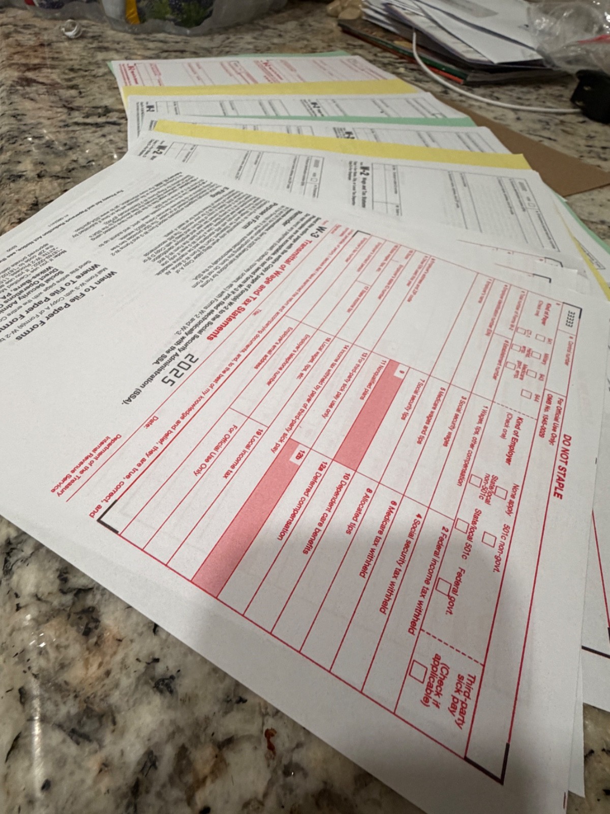 2025 W-2 4-Part Laser Tax Forms Kit + 3 W-3 Transmittals | 25 Employees | IRS ✔️