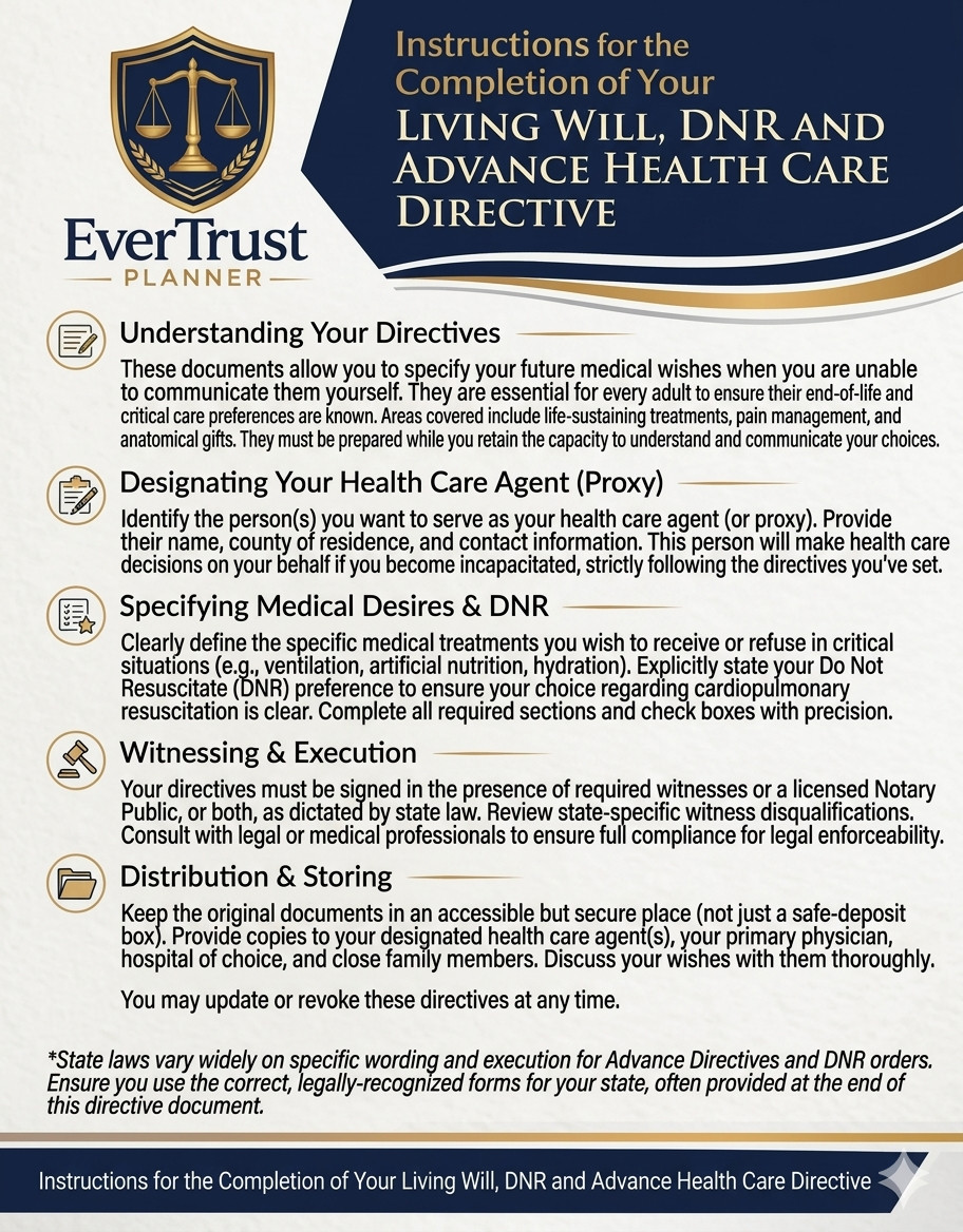 2026 Living Will Kit & Medical Power of Attorney Forms