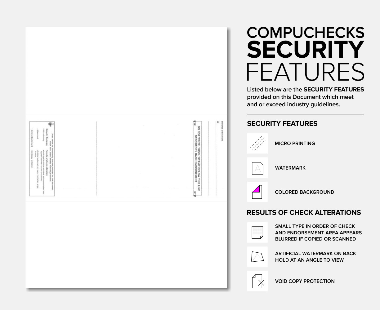 100 Blank Check Stock Paper – Check in Middle – Blue Diamond