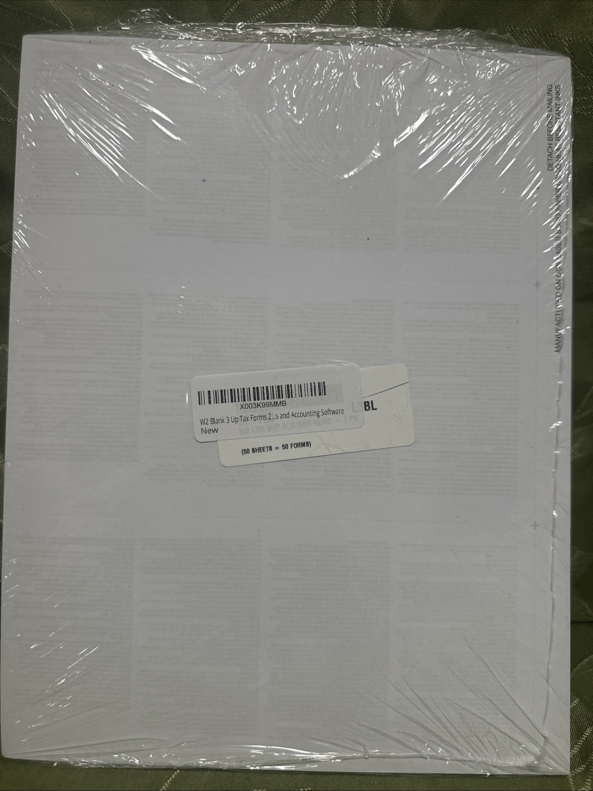 2 Packs- W2 Forms Blank 3 Up Tax Forms