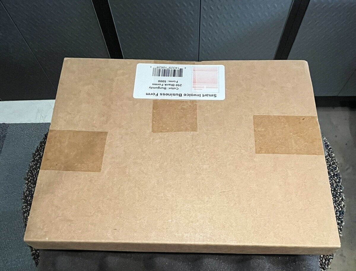250 SHEETS SMART INVOICE PAPER FORM 5000 – VERSA CHECK BURGANDY PERFORATED. NIB