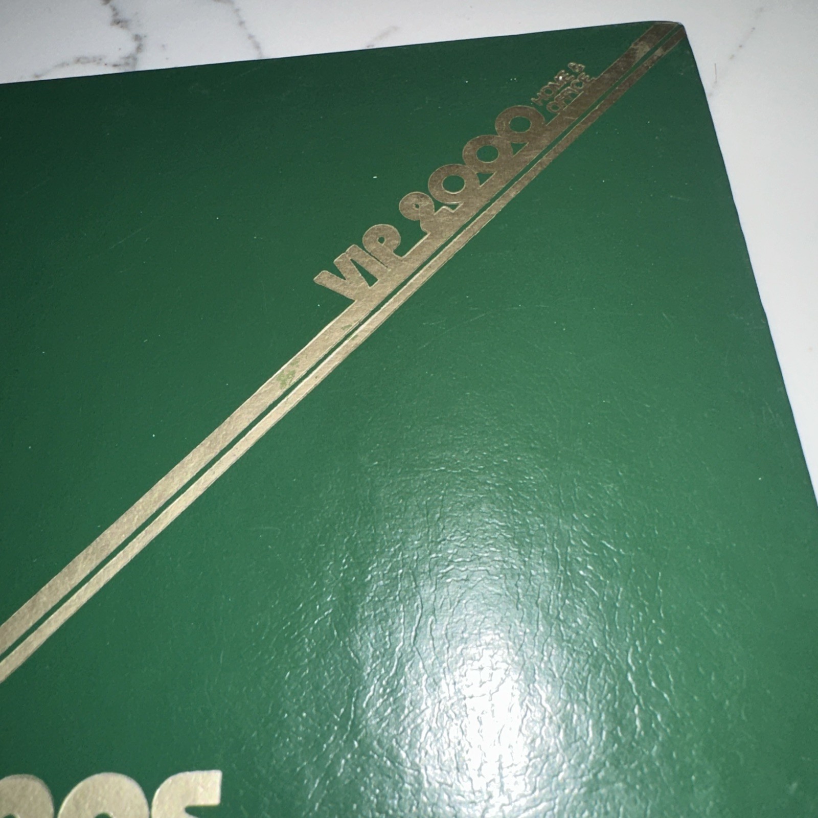 Vintage VIP 2000 4-COLUMN LEDGER, Green Hardback (9.5″ x 7.5″) by Norcom Unused