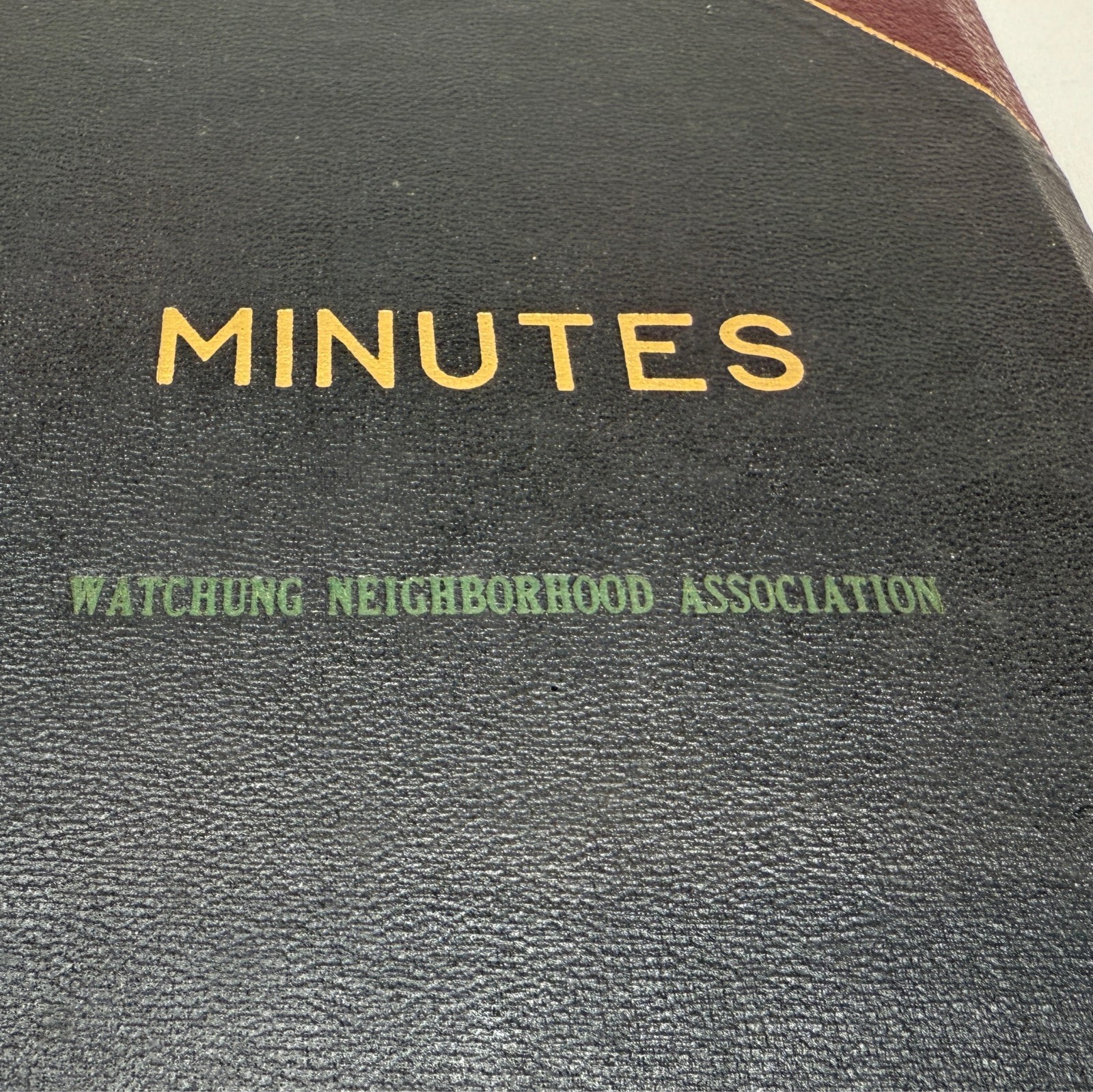Meeting Minutes Watchung Neighborhood Association Record Book Blank Binder