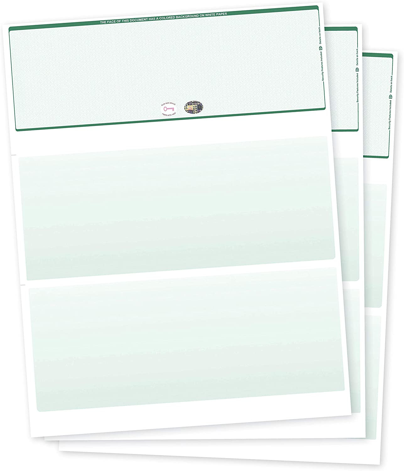 250-Pack Blank Hologram Top Computer Checks Laser Check with Perforated Vouchers