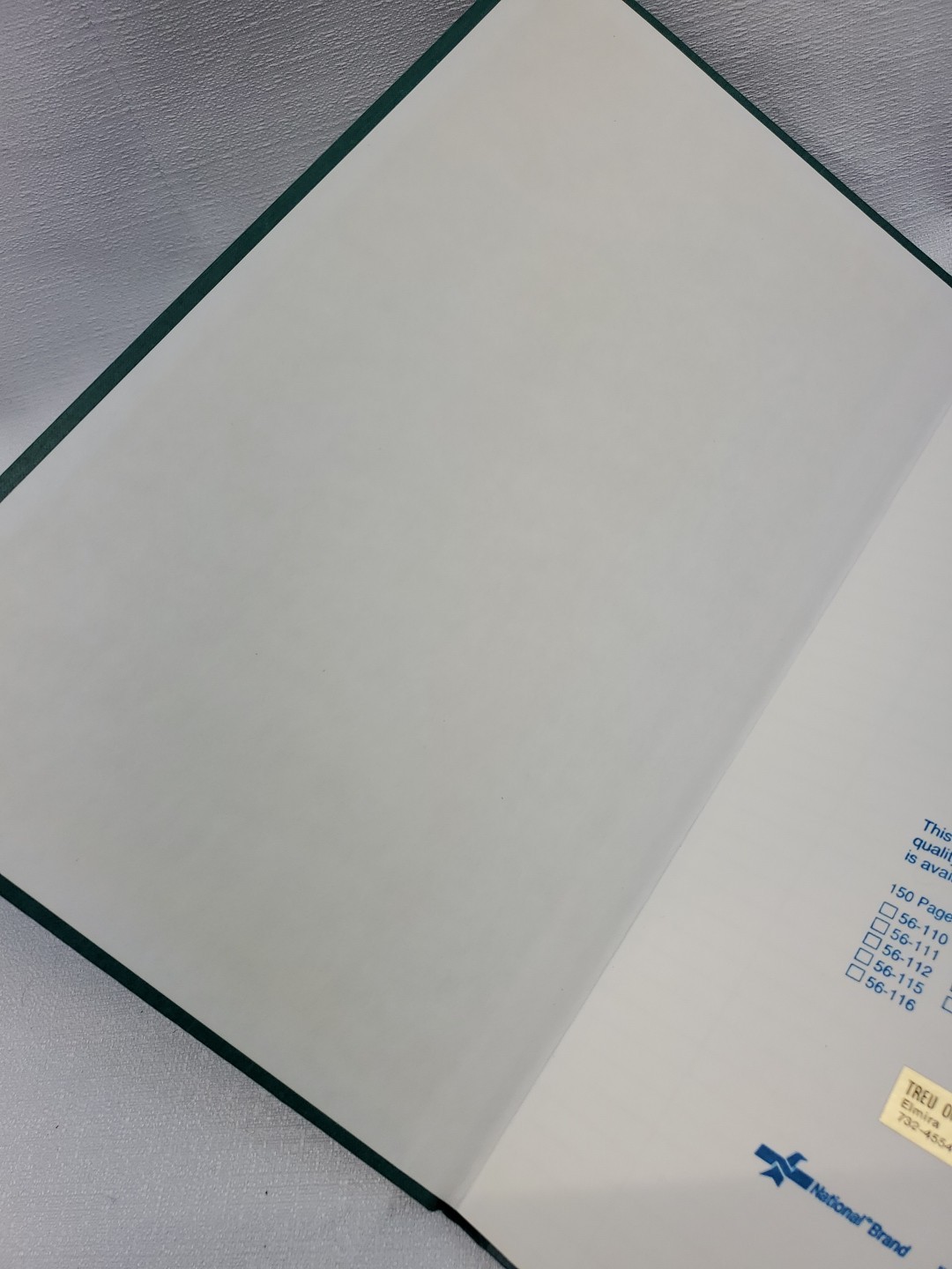 National Brand 56-111 Account Book Record Ruling 12-1/4 x 7-1/4″, 150 Page AS IS