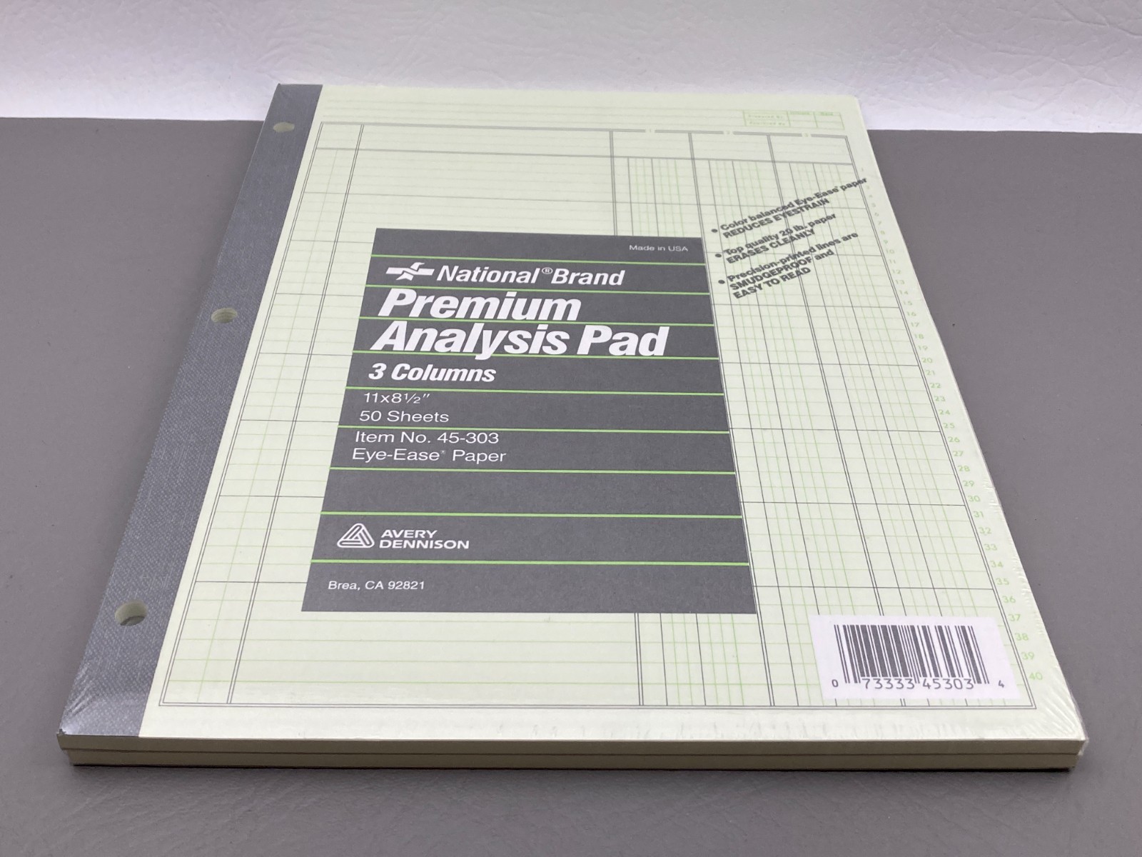 Bundle Of 2 Avery National Brand Premium Analysis Pads 3 Column New Sealed