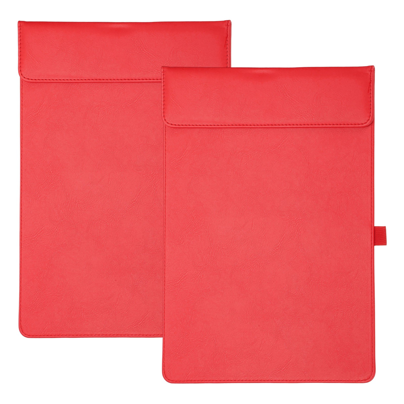 2 Pack Magnetic Leather Clipboard, 14″x9″ Clipboard with Pen Holder (Red)