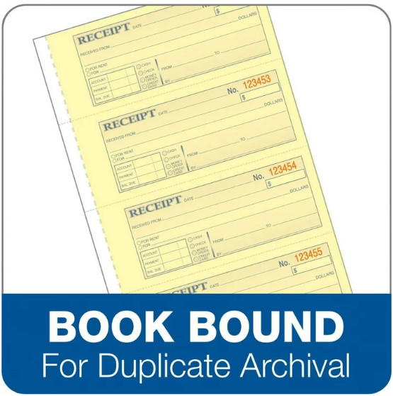 Adams 3-Part Money & Rent Receipt Book – Carbonless, 100 Sets, 7-5/8″ x 10-7/8″,