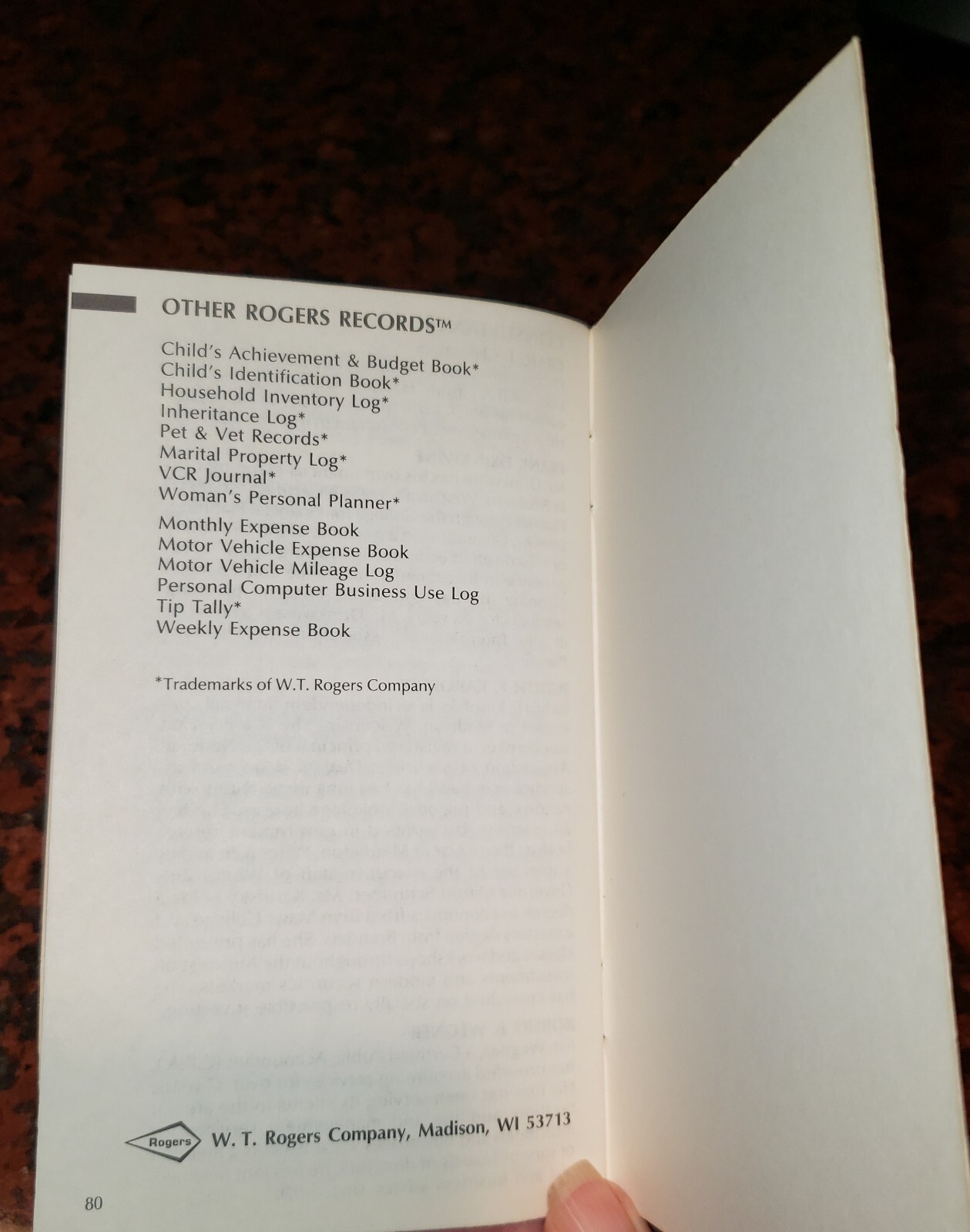 Rogers Financial Inventory Log Book VINTAGE NOS