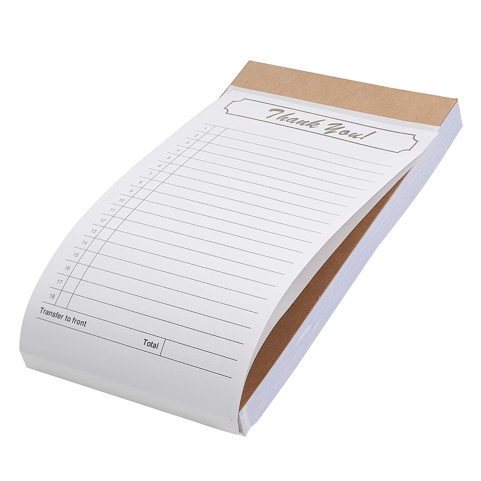 5 Pack – 2 Part Green Carbonless Guest Check Pads – 50 Pages per Server Pad