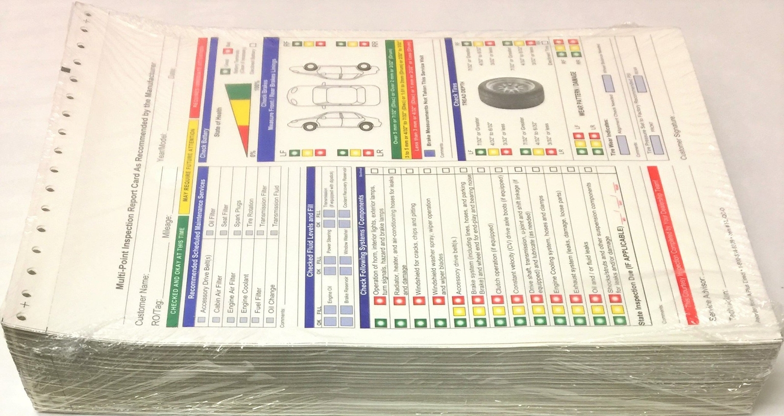 Multi Point Inspection Form 2 Part – FD-QC-O (250) 250