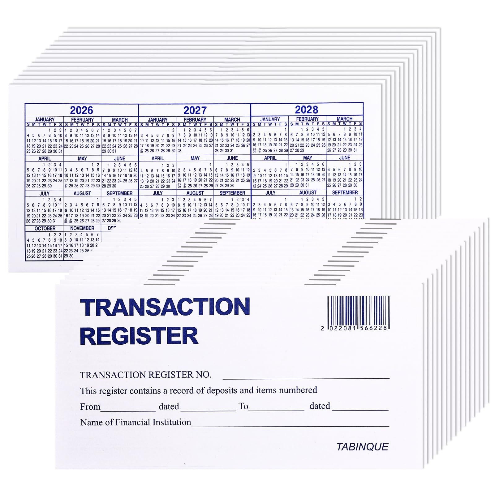 24 Pack Checkbook Registers – Personal Check Register Ledger Easy Read Pages New
