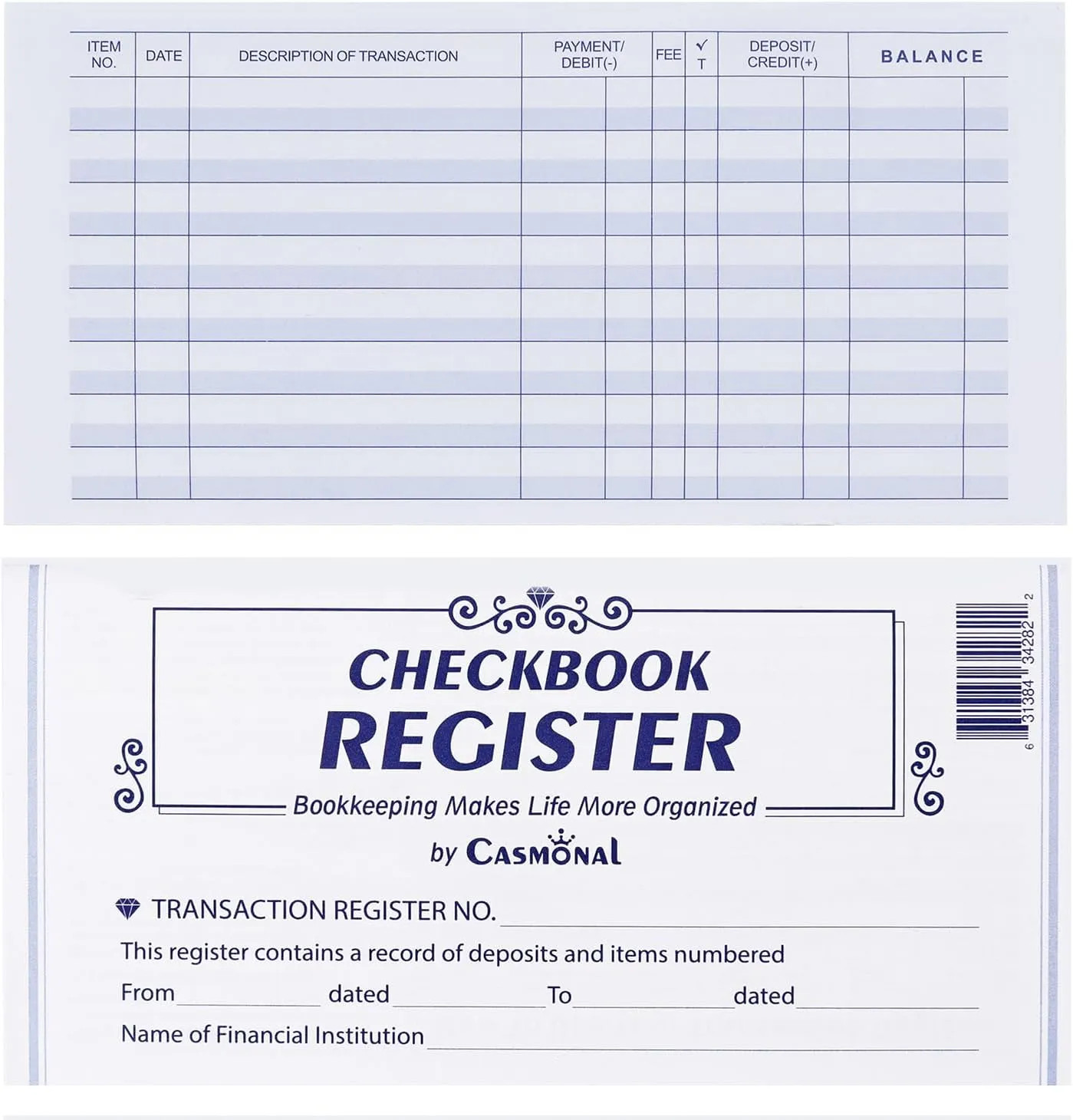 12 Pack Checkbook Register, Check Register Books for Personal and Work Use