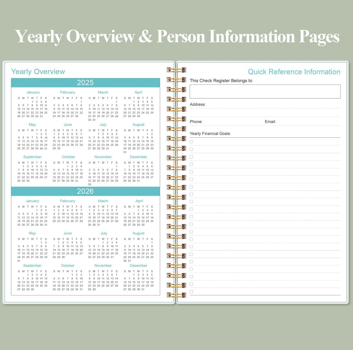 Check Register Checkbook Expense Ledger Book for Personal and Small Business