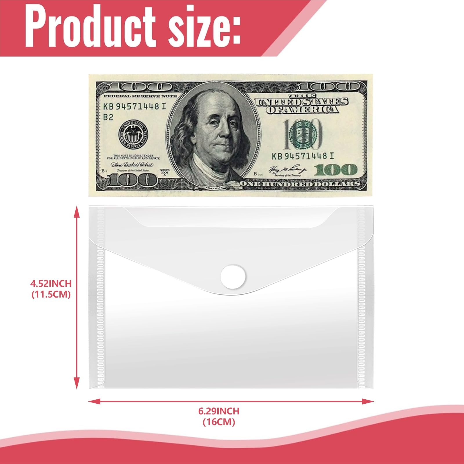 Vmiapxo 40 Pack Stamp and Die Storage Pockets, Reusable Small 4″ x 6″, Clear