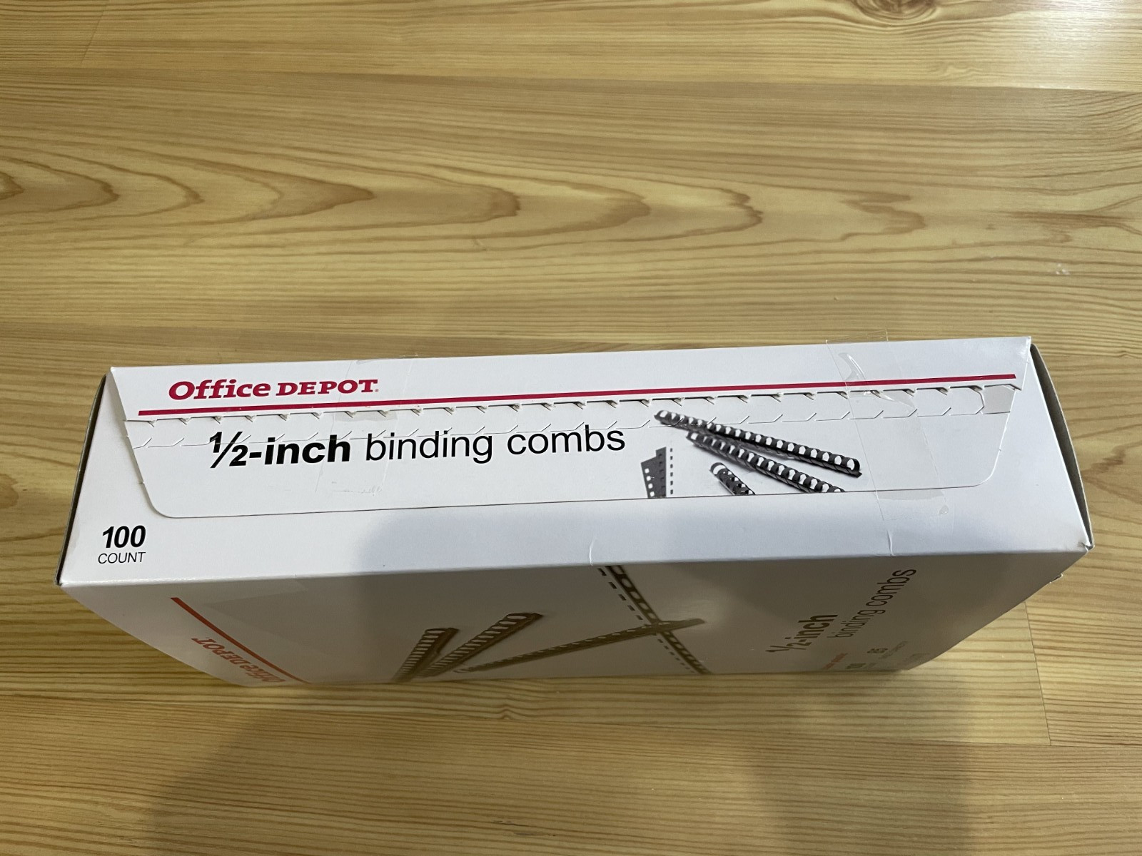 Office Depot 1/2″ Plastic Binding Combs – 100 Count – Black – Open Box I