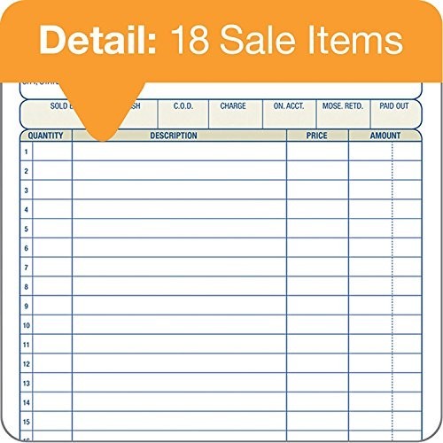 Carbonless Sales Order Book, 2-Part, White/Canary, 50 Sets, 5.5 x 8.5 Inches