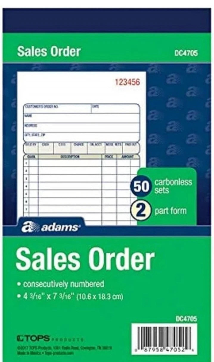 Office Products Sales Order Books Business Carbonless Invoice form 4 pack 2 Part