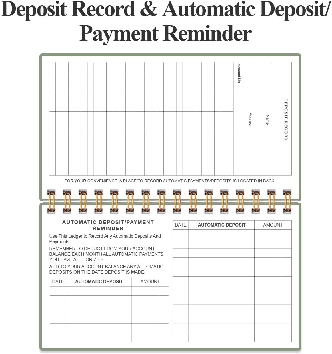 Check Registers for Personal Checkbook – A6 Blank Ledger Transaction Register…