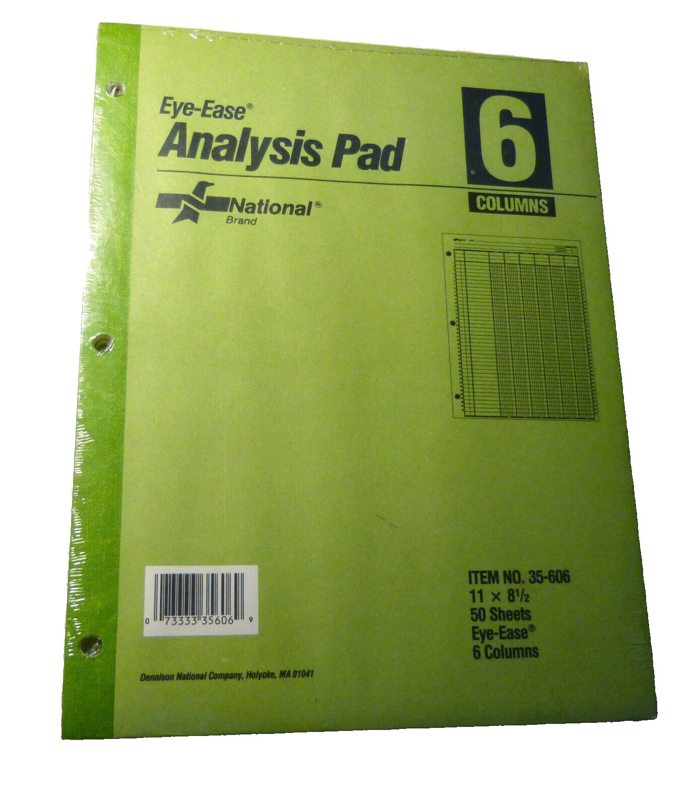 Vintage National Eye-Ease 2-Pack Analysis Pad 6 Columns 11 x 8.5 50 Sheet Sealed