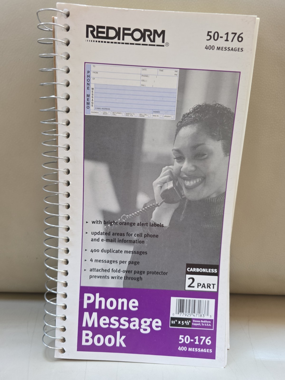 Phone Message Log Book by Avery and Rediform (Lot of 2)