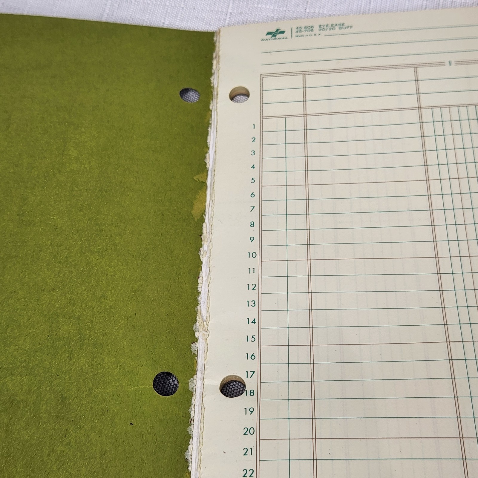 National 6 Columns Analysis Pad 45-606 Eye-Ease 29 Sheets Left 11×8.5
